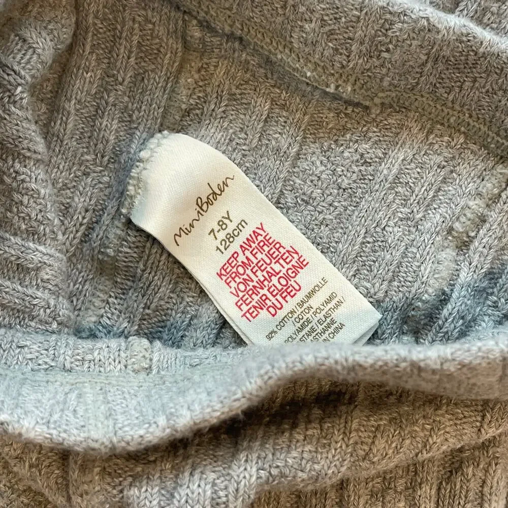 Mini Boden Footless Tights Grey